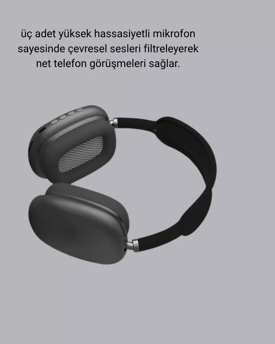 Bluetooth 5.0 Kulak Üstü Kulaklık – Gürültü Engelleme, Uzamsal Ses, Hızlı Şarj - Görsel 3