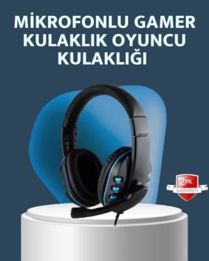 Stereo Mikrofonlu Kablolu Oyun Kulaklığı – Konforlu ve Net Ses İletimi