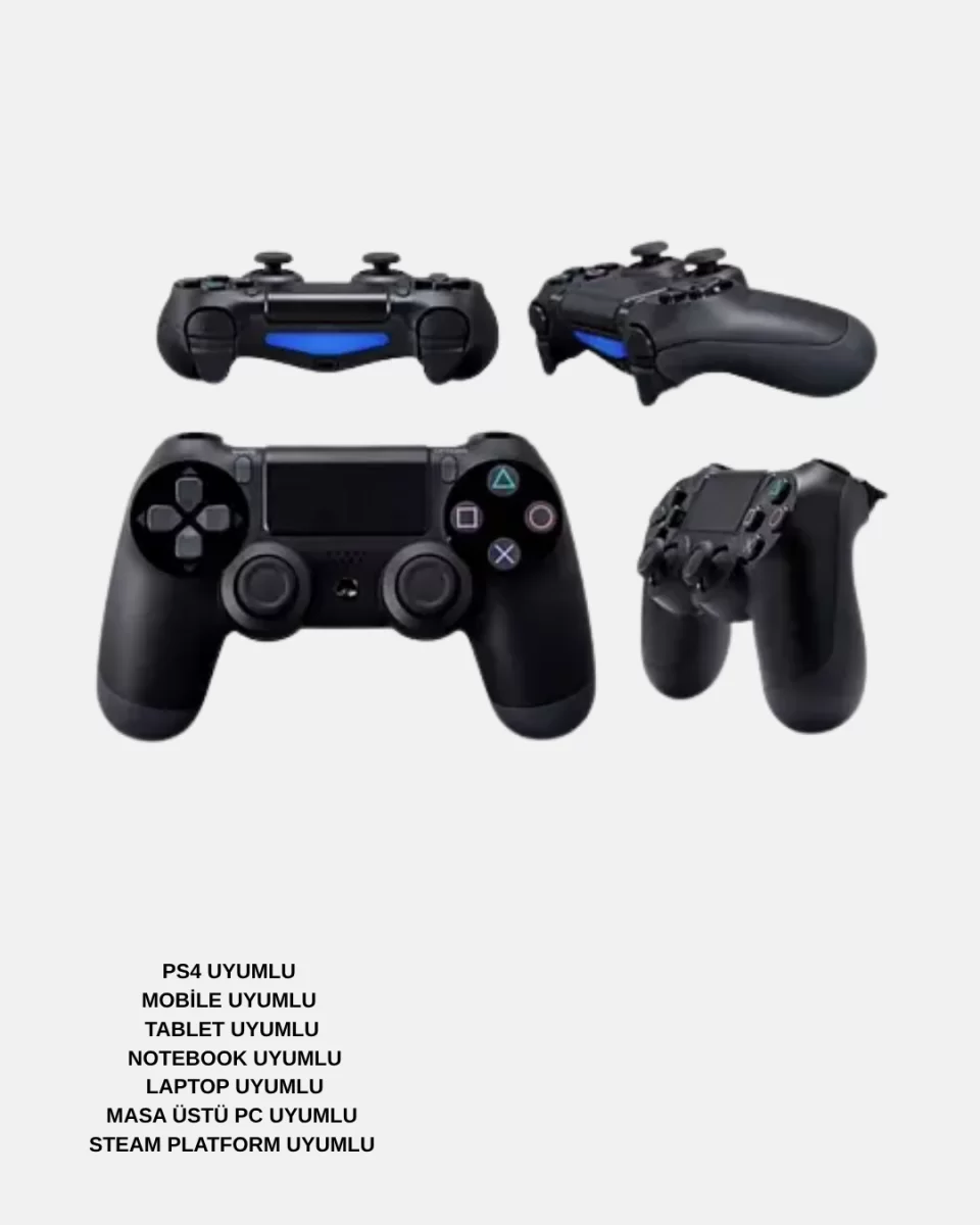 PS4 Kablosuz Oyun Kolu V2 – Bluetooth Bağlantılı, Titreşimli, PC ve Mobil Uyumlu - Görsel 4