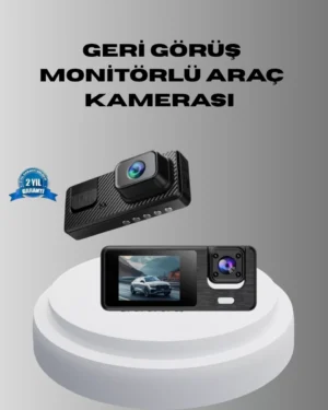 Park Modlu 3 Kameralı Araç Kayıt Cihazı 1080P Ön Kamera 2’’ Ekran