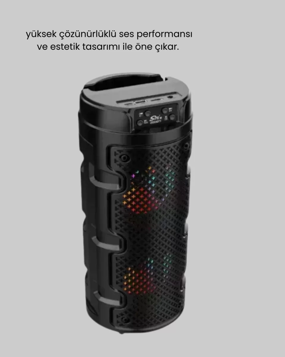 Kablosuz Stereo Hoparlör USB + SD Kart + AUX Destekli Bluetooth 5.0 - Görsel 5