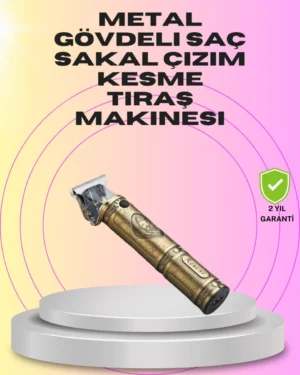 Güçlü Motorlu, 4 Kılavuz Taraklı Kompakt Saç Kesme Makinesi – Uzun Pil Ömürlü