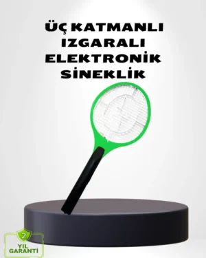 Taşınabilir Elektronik Sineklik – Üç Katmanlı Güvenli Izgara ve Kimyasız Koruma