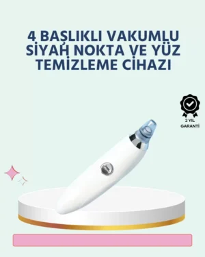 Cilt Dostu Vakumlu Siyah Nokta Temizleyici – Siyah Nokta, Yağ ve Makyaj Kalıntılarına Karşı
