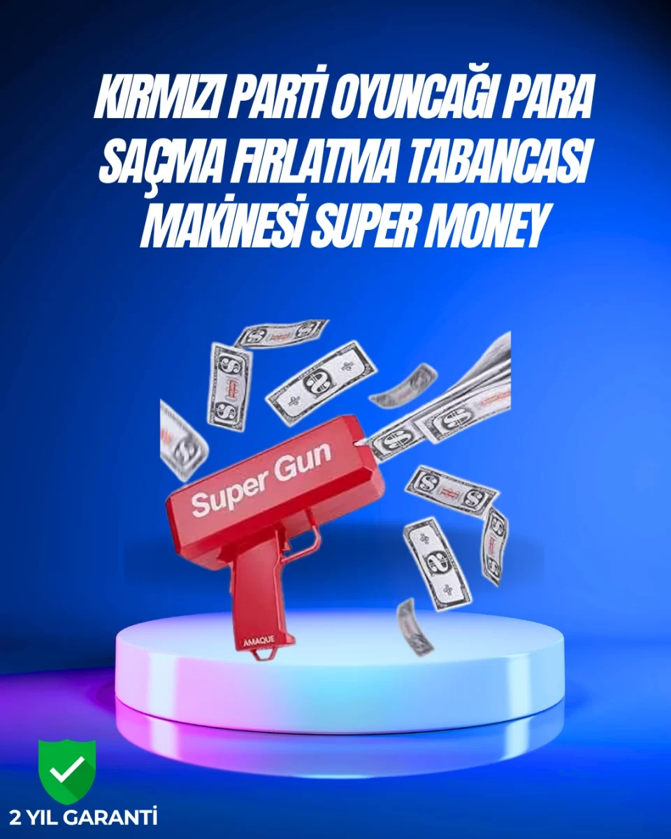 Dolar Boyutunda Kâğıt Atışı Yapan Pil ile Çalışan Oyuncak Tabanca