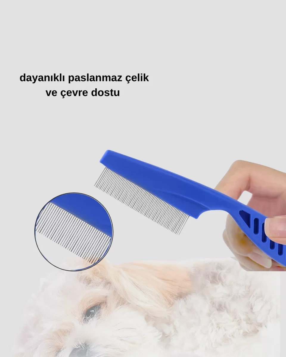 4’lü Kedi Köpek Tüy Temizleme Seti – Paslanmaz Çelik,Ergonomik ve Uzun Ömürlü - Görsel 5