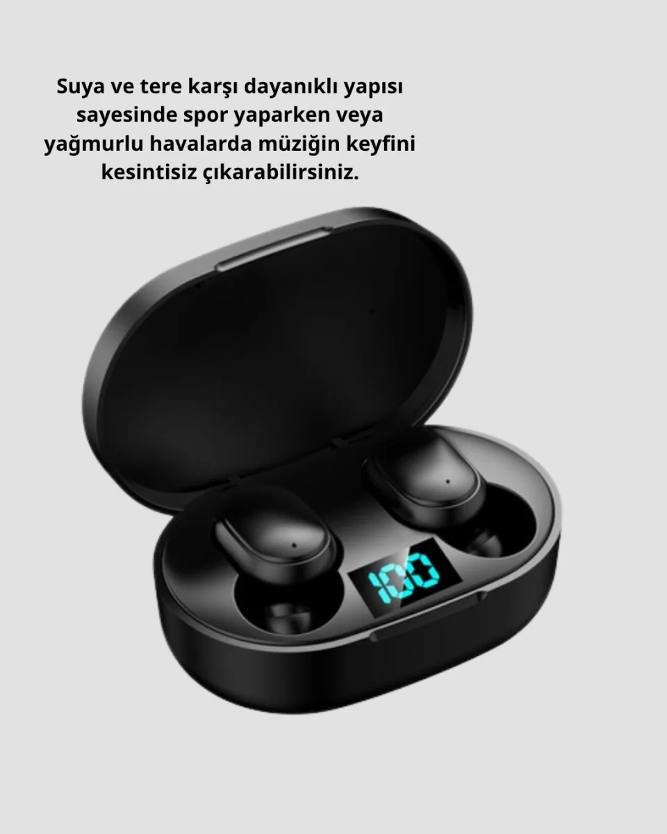 ANC Bluetooth Kulaklık – Suya ve Tere Dayanıklı, Uzun Pil Ömürlü, Mikrofonlu Kablosuz Kulaklık - Görsel 5