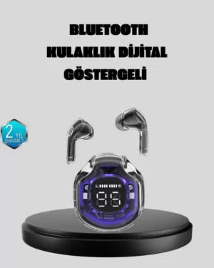 ENC Mikrofonlu Kablosuz Kulaklık Dokunmatik Kontrol ve LED Ekran Şarj Kutulu