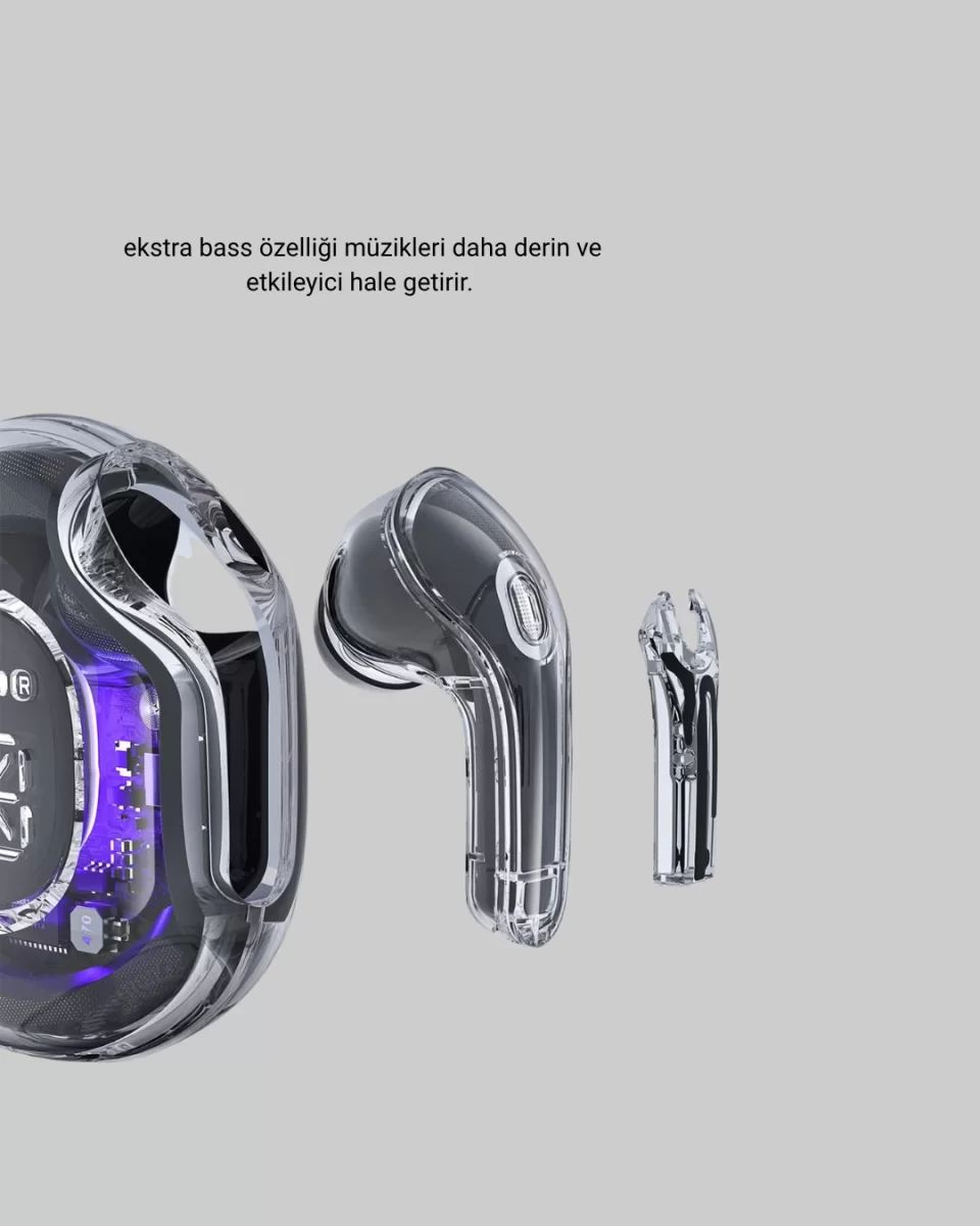 Bluetooth 5.3 TWS Kulaklık Gürültü Engelleyici Üçlü Mikrofonlu Ergonomik Tasarım - Görsel 2