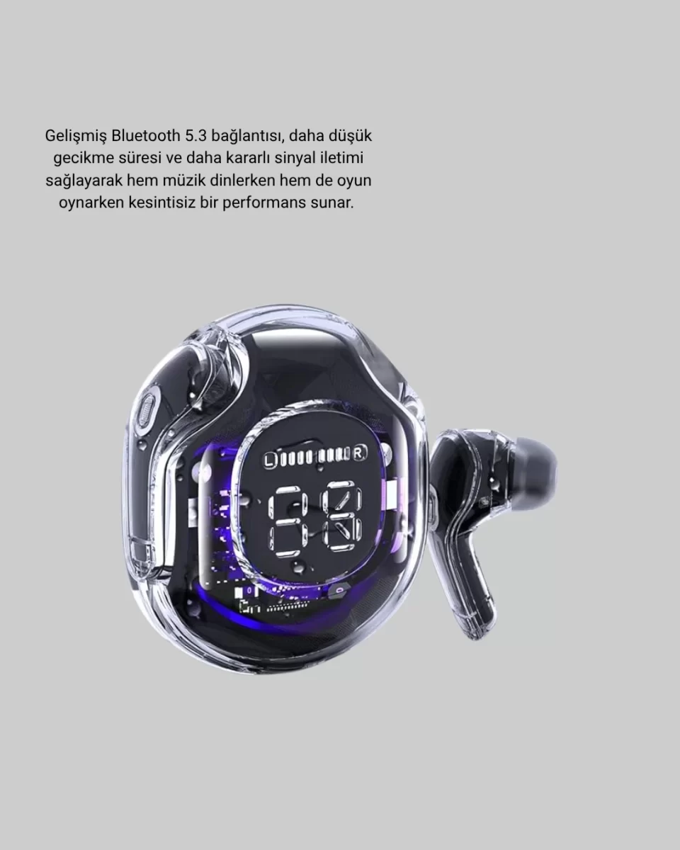 Bluetooth 5.3 TWS Kulaklık Gürültü Engelleyici Üçlü Mikrofonlu Ergonomik Tasarım - Görsel 4