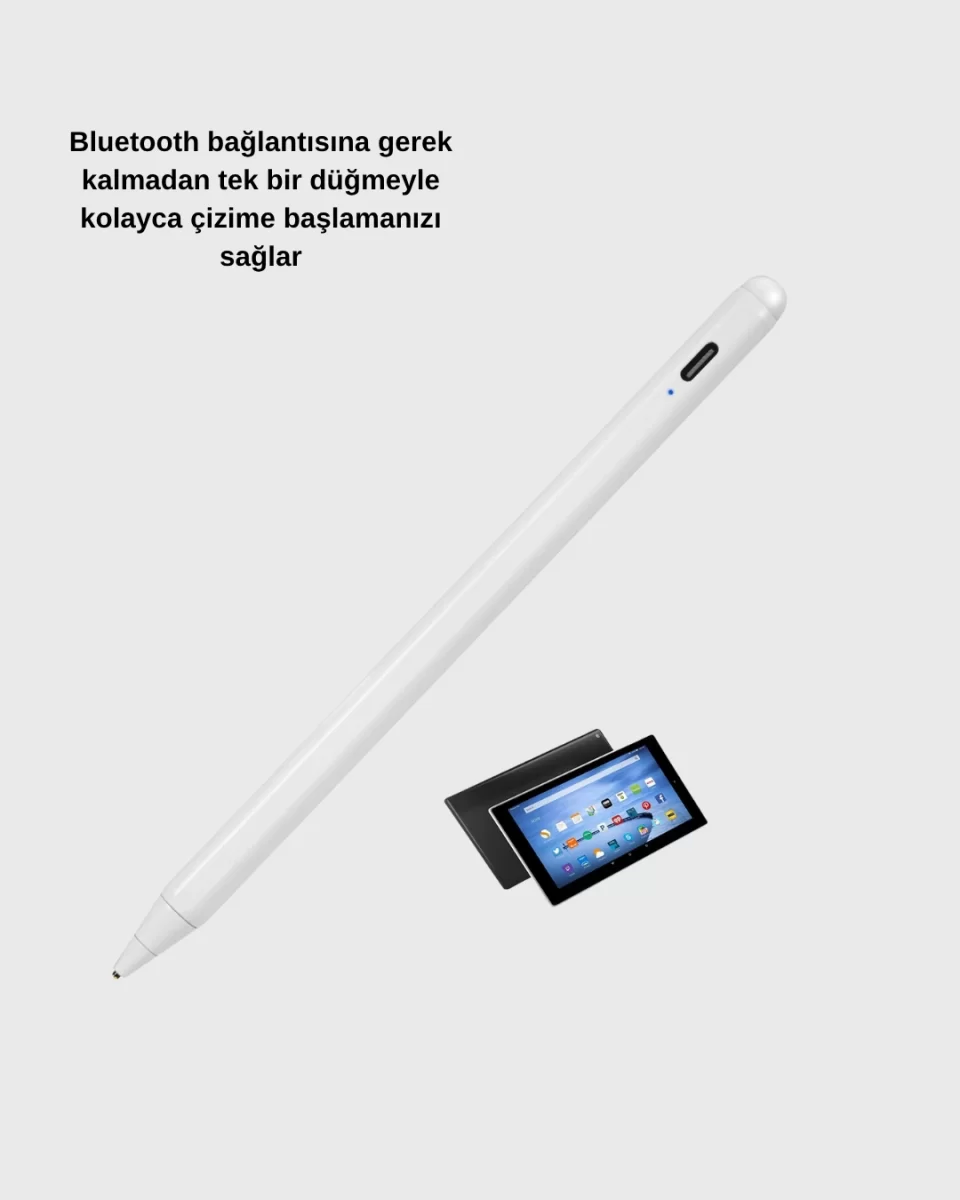 Akıllı Dokunmatik Kalem – Type-C Şarjlı, Manyetik, Apple Pencil Alternatifi Stylus Pen - Görsel 4