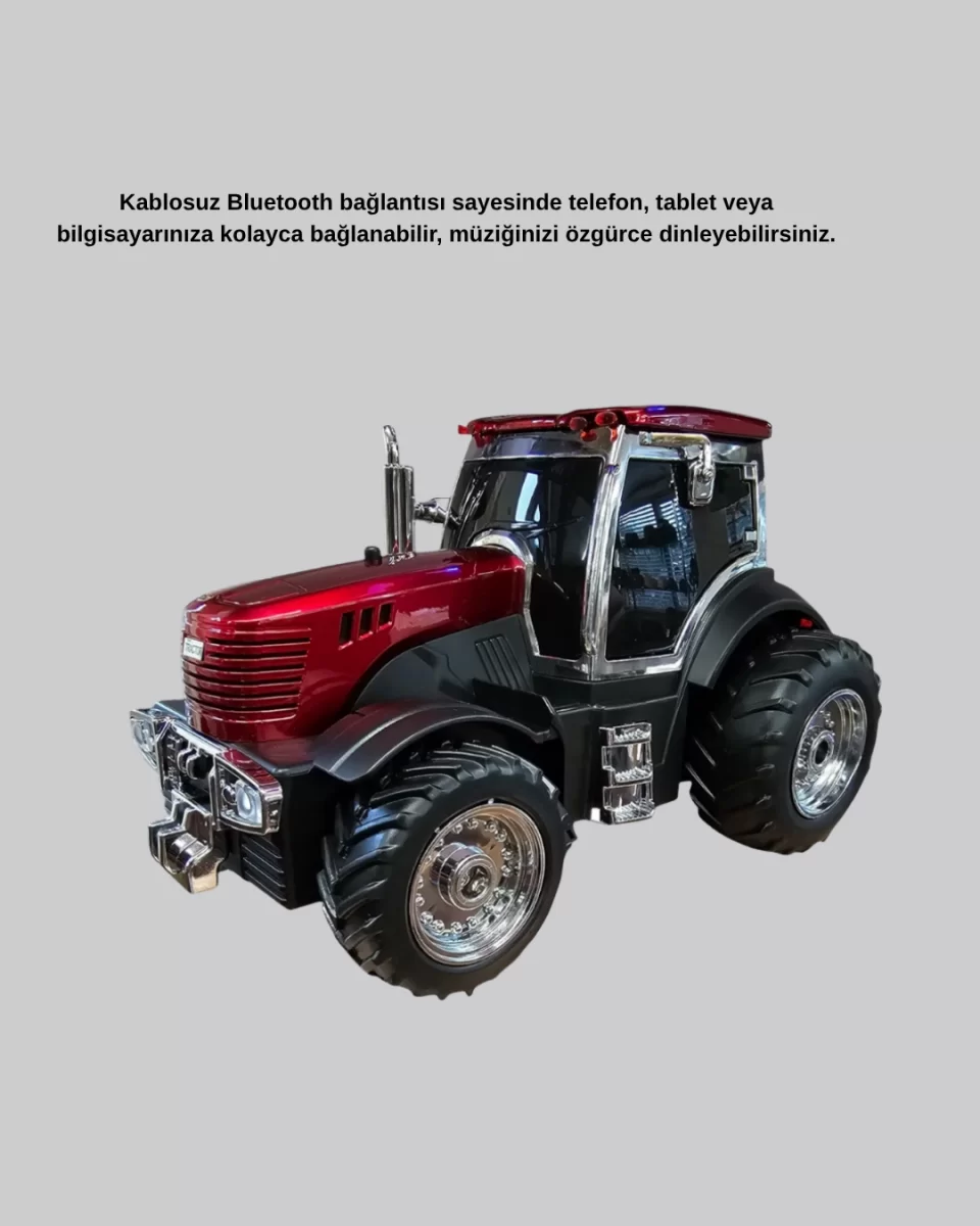 Traktör Tasarımlı Bluetooth Hoparlör 12W TWS Destekli Nostaljik Model - Görsel 3