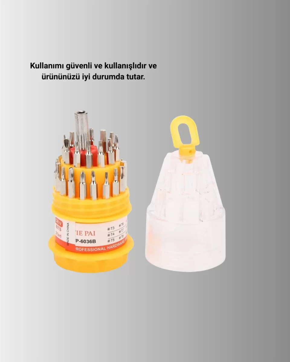 Hassas Tornavida Seti Kaymaz Saplı Elektronik Onarım Seti - Görsel 4