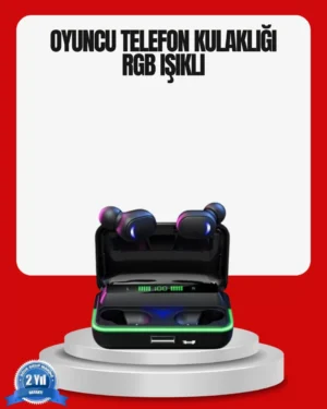RGB Oyuncu Bluetooth Kulaklık Düşük Gecikmeli Kablosuz 5.1