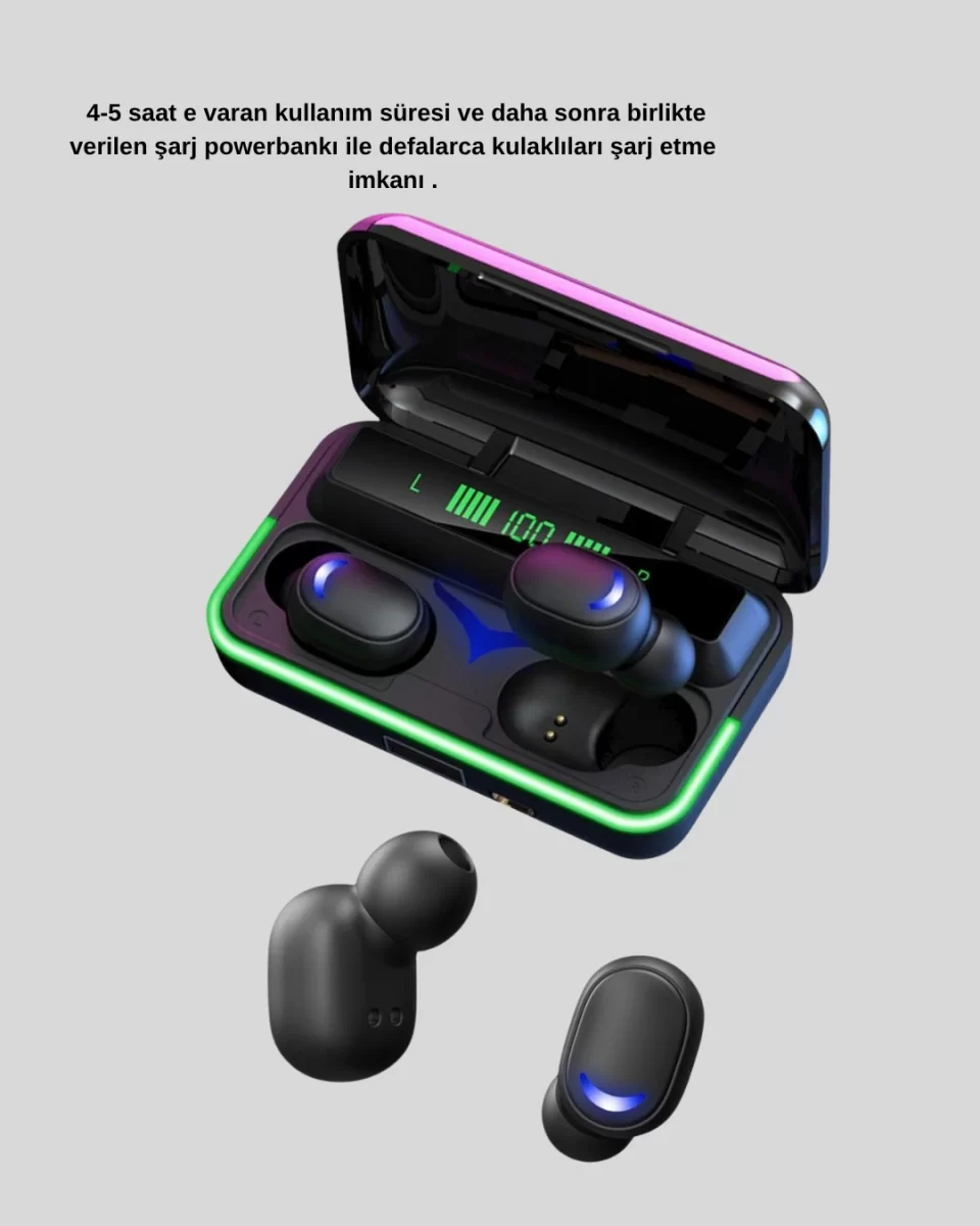 RGB Oyuncu Bluetooth Kulaklık Düşük Gecikmeli Kablosuz 5.1 - Görsel 3