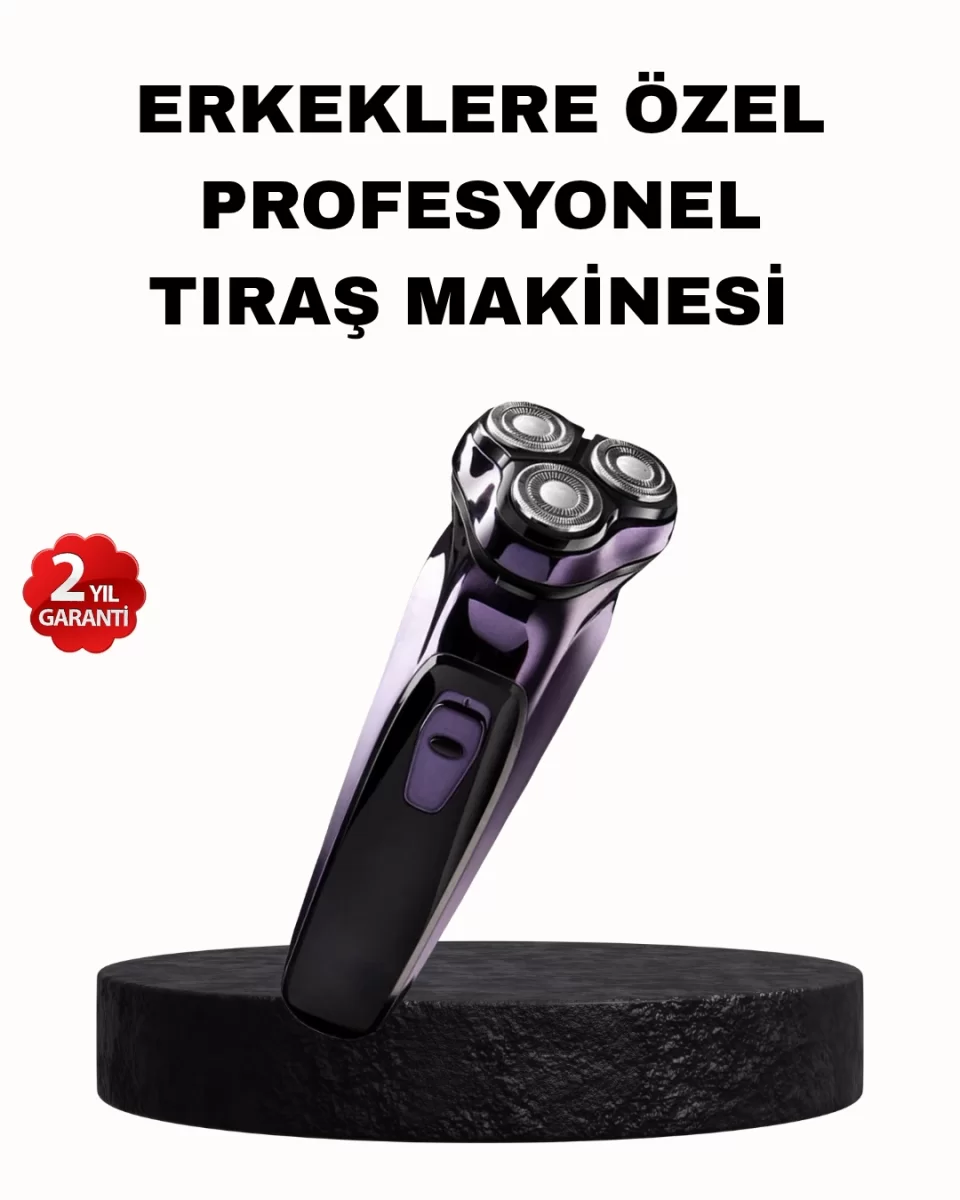 Şarjlı Saç ve Sakal Tıraş Makinesi Kablosuz Kompakt Tasarımlı