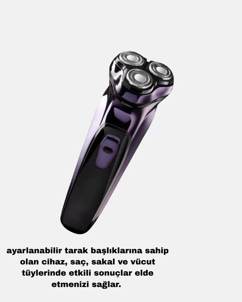 Şarjlı Saç ve Sakal Tıraş Makinesi Kablosuz Kompakt Tasarımlı - Görsel 5
