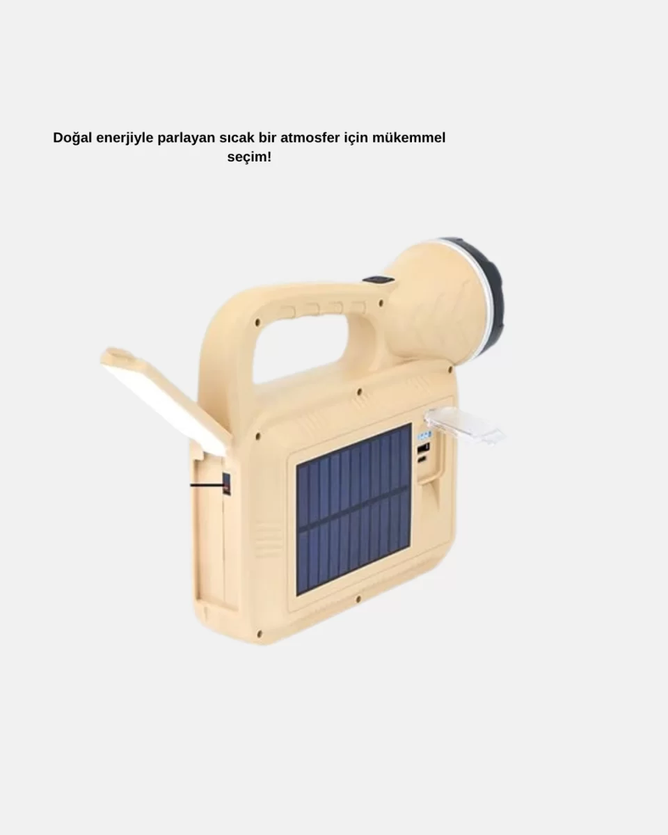 Solar Alev Işığı COB Teknolojili Taşınabilir El Feneri ve Kamp Lambası - Görsel 3