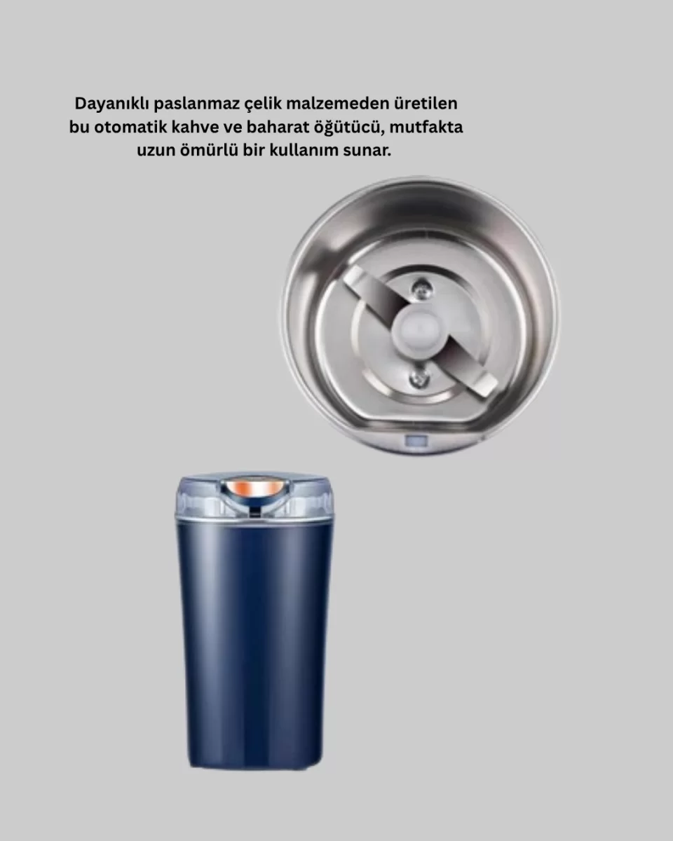Paslanmaz Çelik Otomatik Öğütücü Kolay Temizlenebilir Yedek Bıçaklı - Görsel 5