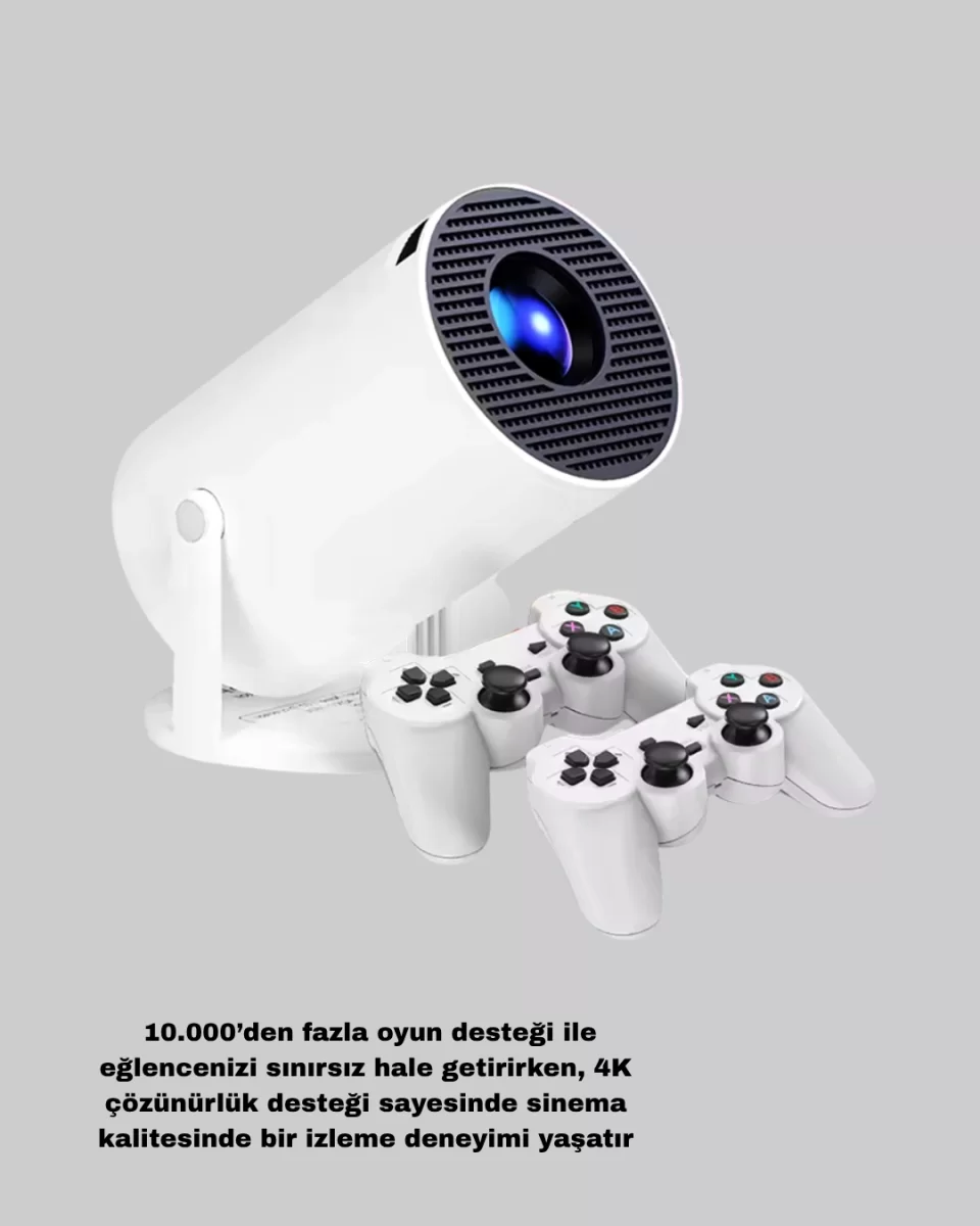 Taşınabilir Projeksiyon Cihazı 4K Destekli Wi-Fi Kablosuz Ekran Yansıtma - Görsel 5