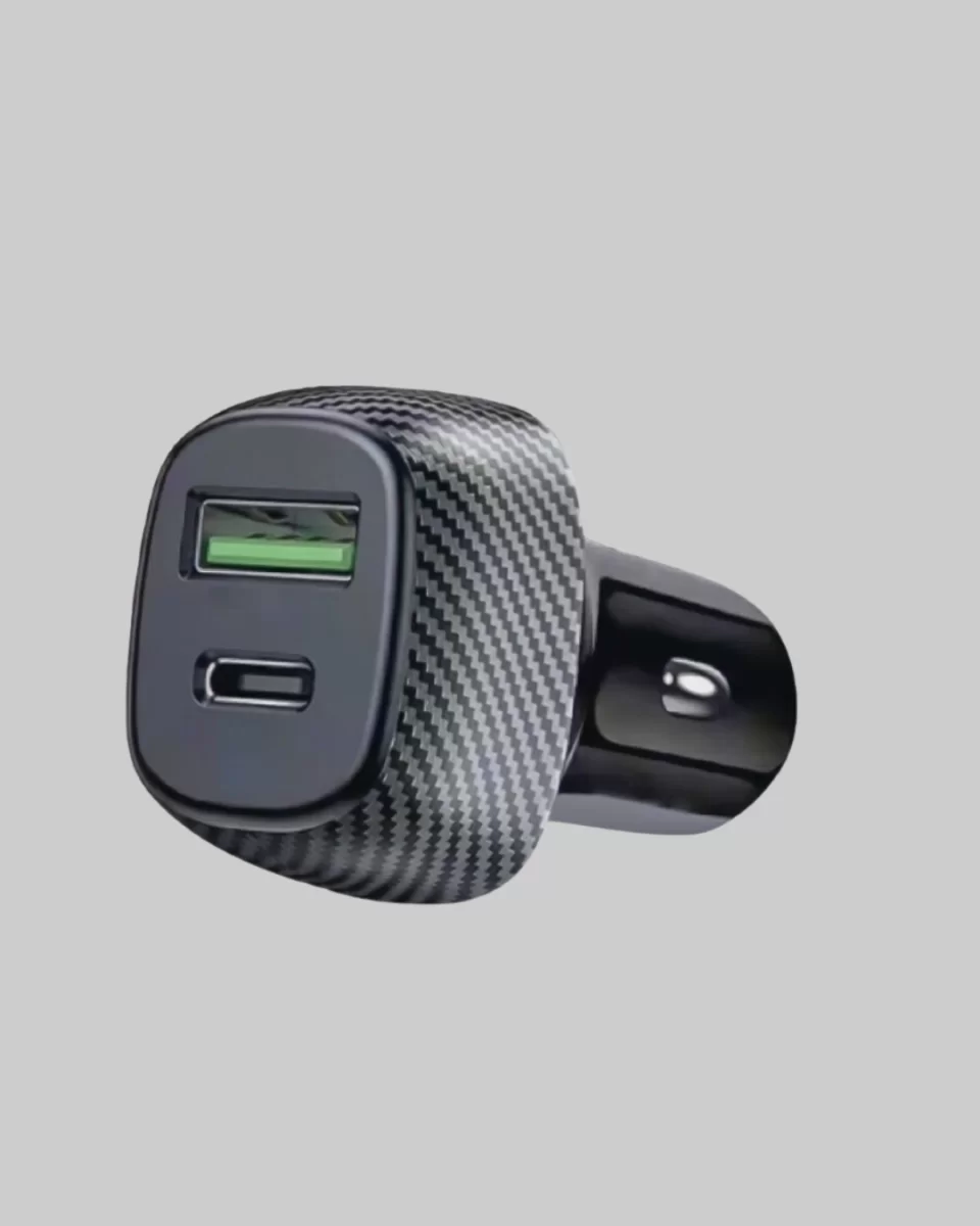 Araç Tipi Hızlı Şarj Adaptörü Type-C PD USB Çift Port Kompakt - Görsel 3