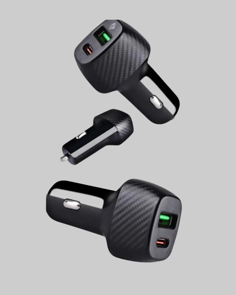 Araç Tipi Hızlı Şarj Adaptörü Type-C PD USB Çift Port Kompakt - Görsel 4