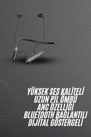 100 Saat Bluetooth Kulaklık Dijital Göstergeli ANC Özelliği Kablolu