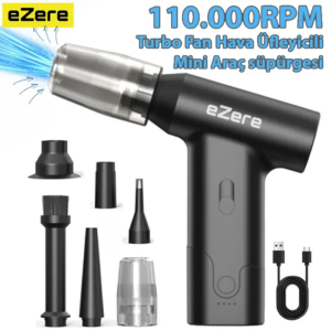 EZERE J02 Çift fonksiyonlu mini Araç süpürgesi & Turbo Fan Hava üfleyici-(5775)