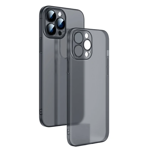 Ally iPhone 13 Pro Max 6.7inch Frosted Glass Şeffaf Kamera Korumalı Kılıf-(5775) - Görsel 2