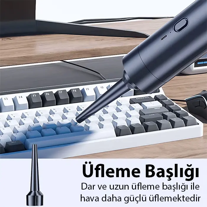 ALLY Elektrikli Araç Süpürgesi - Araba Süpürgesi - Oto Süpürge - Mini Süpürge ST-6675c-(5775) - Görsel 4