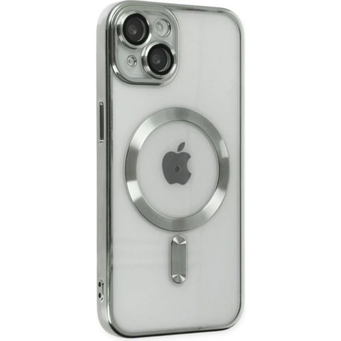 ALLY iPhone 14 Plus 6.7inç Renkli Kenar Lazer Çerçeveli Magsafe Uyumlu Silikon Kılıf-(5775) - Görsel 2
