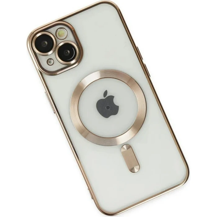 ALLY iPhone 14 Plus 6.7inç Renkli Kenar Lazer Çerçeveli Magsafe Uyumlu Silikon Kılıf-(5775) - Görsel 3