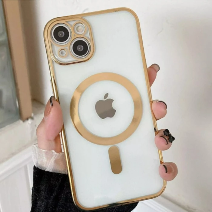 ALLY iPhone 14 Plus 6.7inç Renkli Kenar Lazer Çerçeveli Magsafe Uyumlu Silikon Kılıf-(5775) - Görsel 5