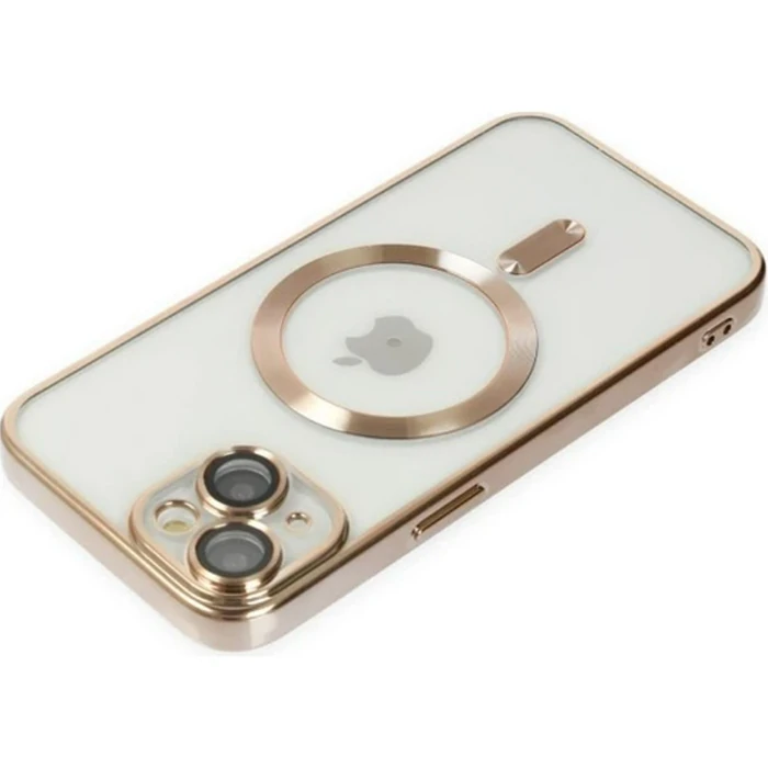 ALLY iPhone 14 Plus 6.7inç Renkli Kenar Lazer Çerçeveli Magsafe Uyumlu Silikon Kılıf-(5775) - Görsel 6