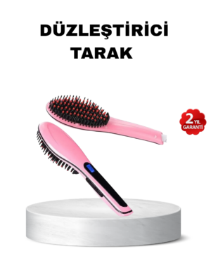 Dijital Ekranlı Seramik Saç Düzleştirici Tarak – 5 Kademeli Isı Ayarı, İyon Kontrollü