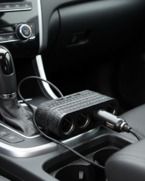 Araç Çakmak Çoklayıcı 4 Çıkışlı 2 USB ve Type C Girişli Çok Fonksiyonlu Şarj Ünitesi
