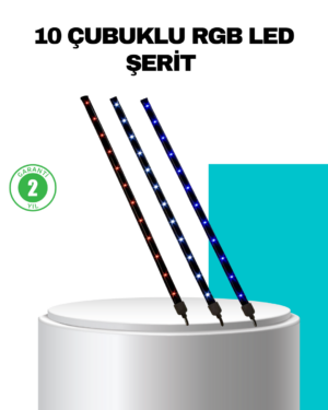 LED Meteor Yağmur Işığı 10 Adet Çubuk Kayan Yıldız Efektli