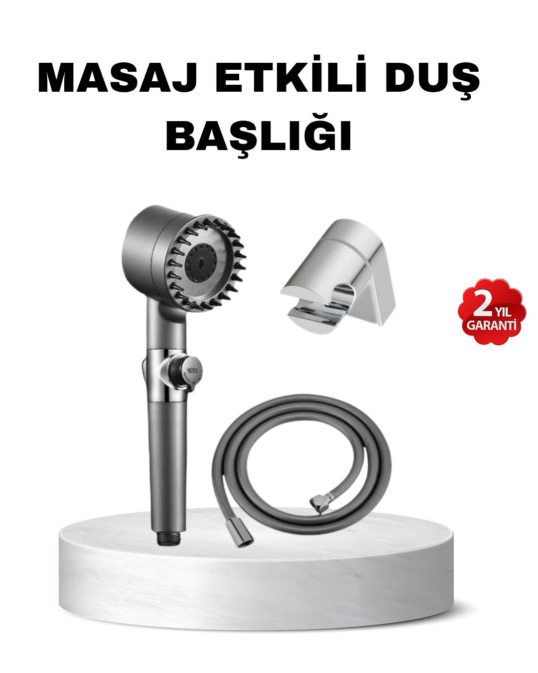 Yeni Nesil Masaj Uçlu Duş Başlığı – Cilt Rahatlatıcı ve Kas Gevşetici Spa Deneyimi
