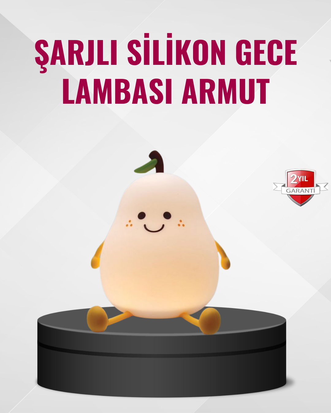 Armut Gece Lambası USB Şarjlı Ayarlanabilir LED Işık