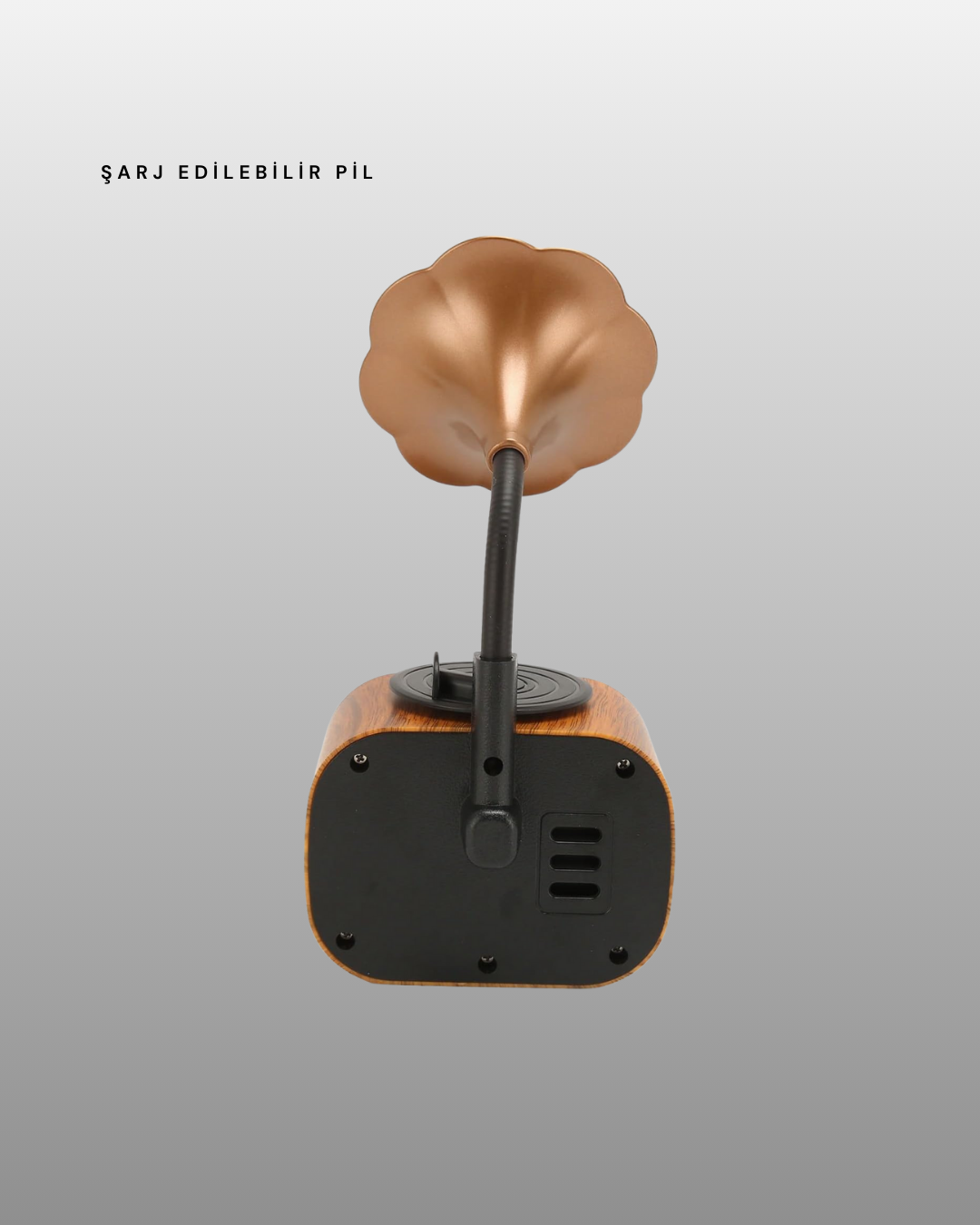 Mini Nostaljik Bluetooth Hoparlör FM Radyo 8 Saat Batarya - Görsel 5