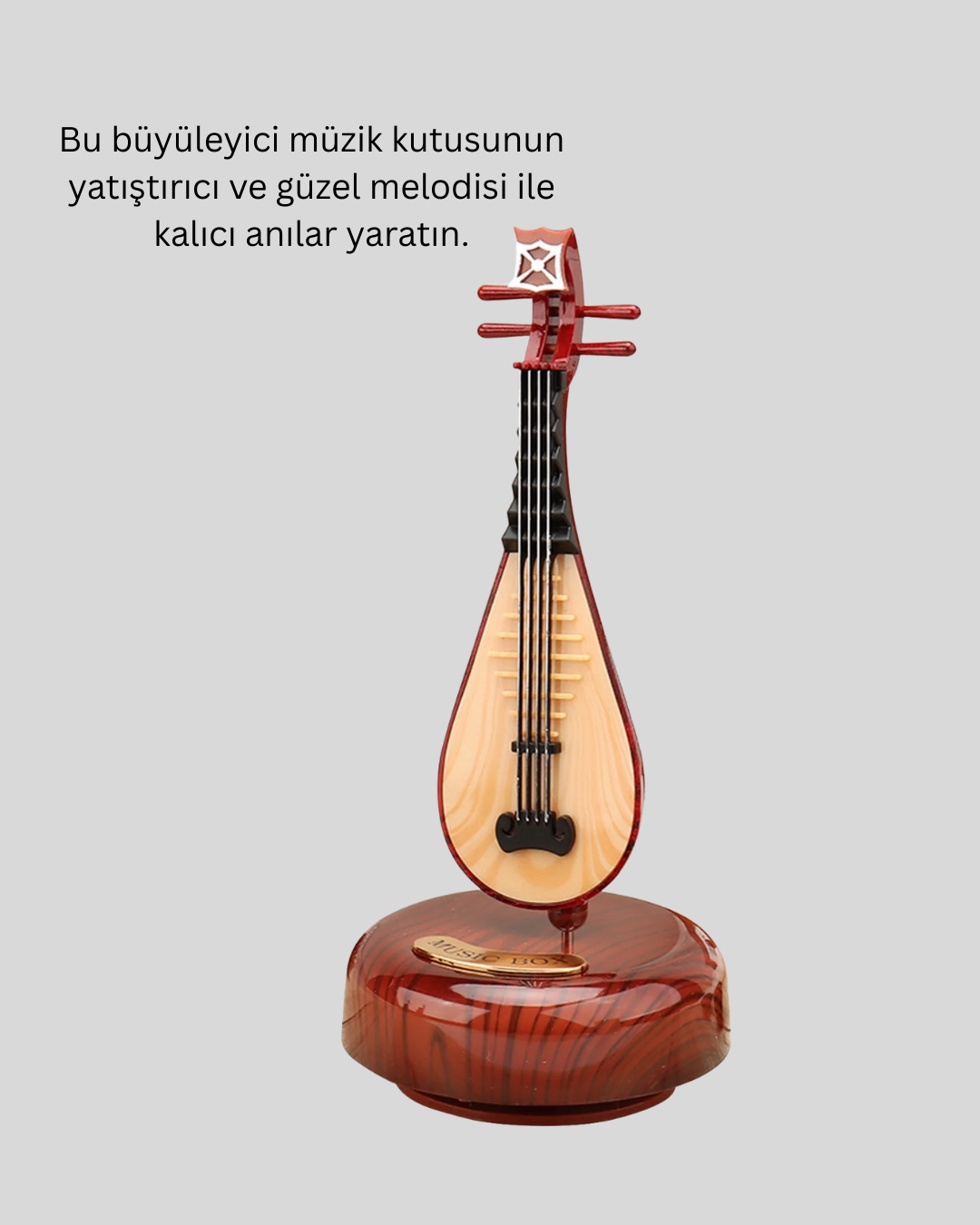 Ud Sembolü Müzik Kutusu Estetik Tasarım Melodi Destekli - Görsel 5