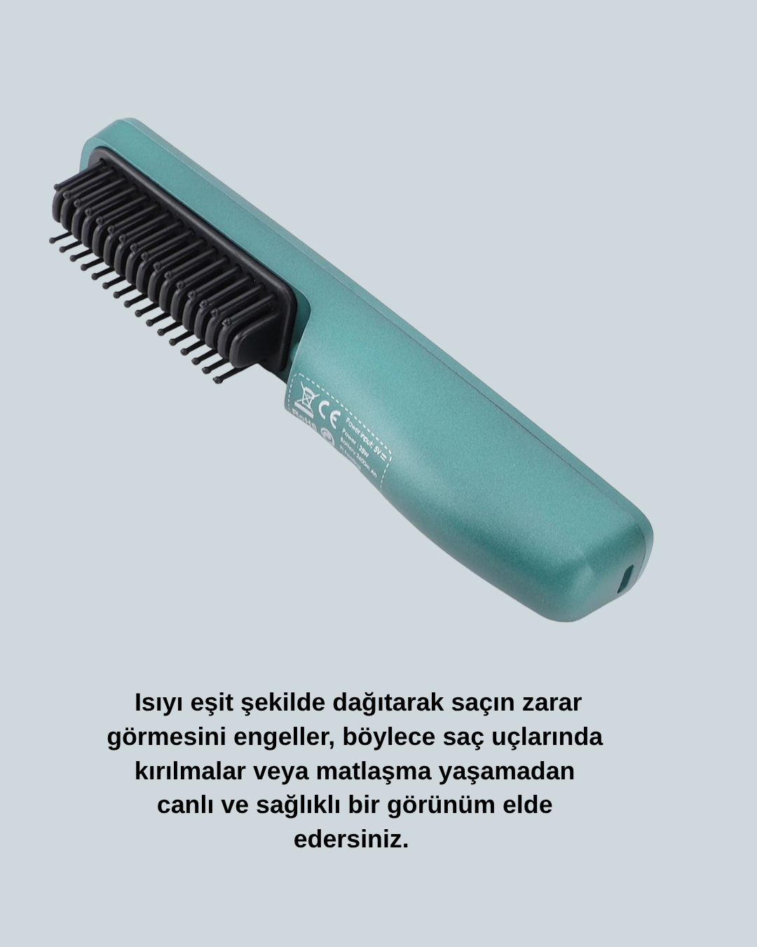 Kablosuz Saç Düzleştirici Tarak – 2600 mAh Şarjlı Model - Görsel 5