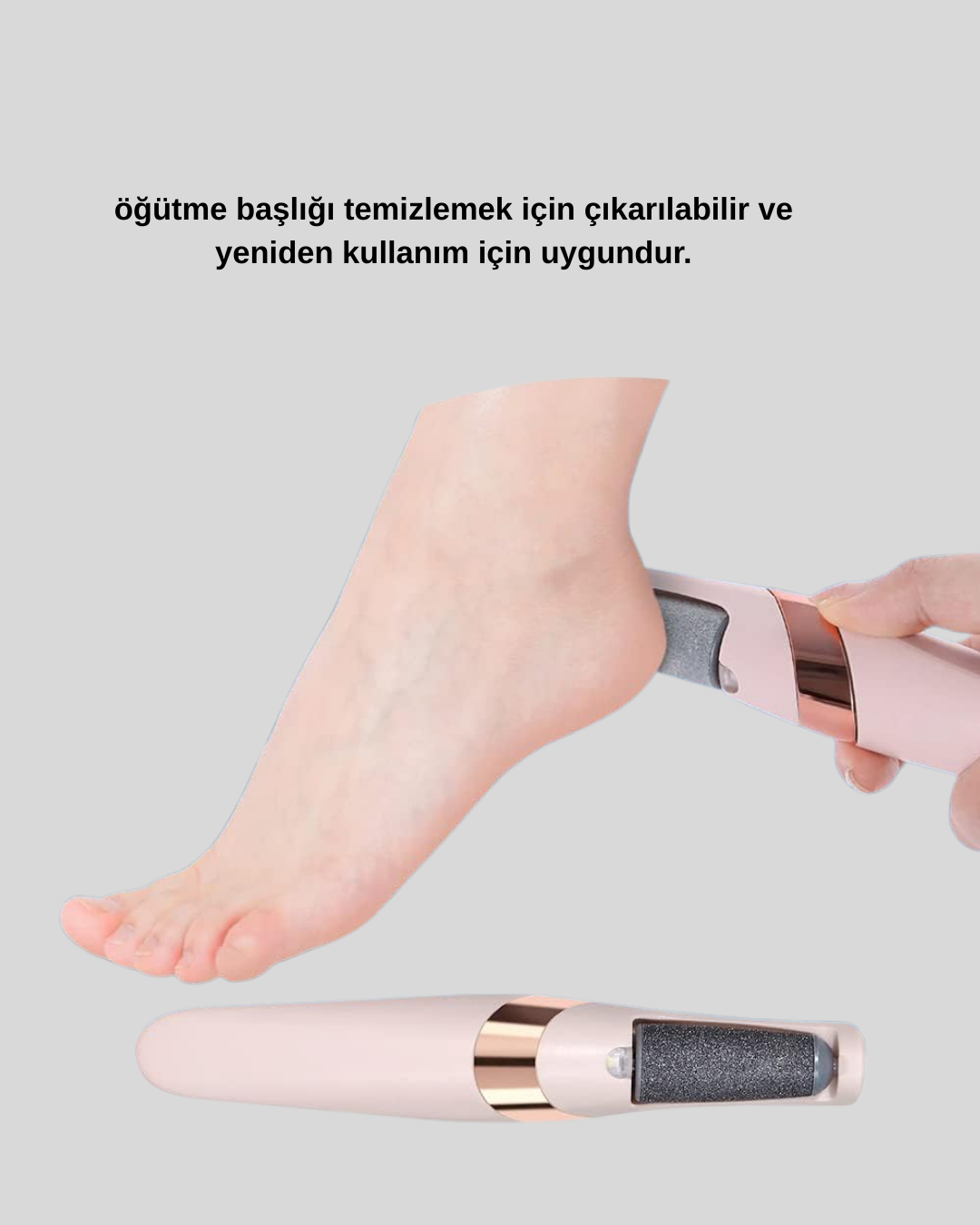 USB Şarjlı Ayak Törpüsü Nasır Temizleyici Elektrikli - Görsel 5