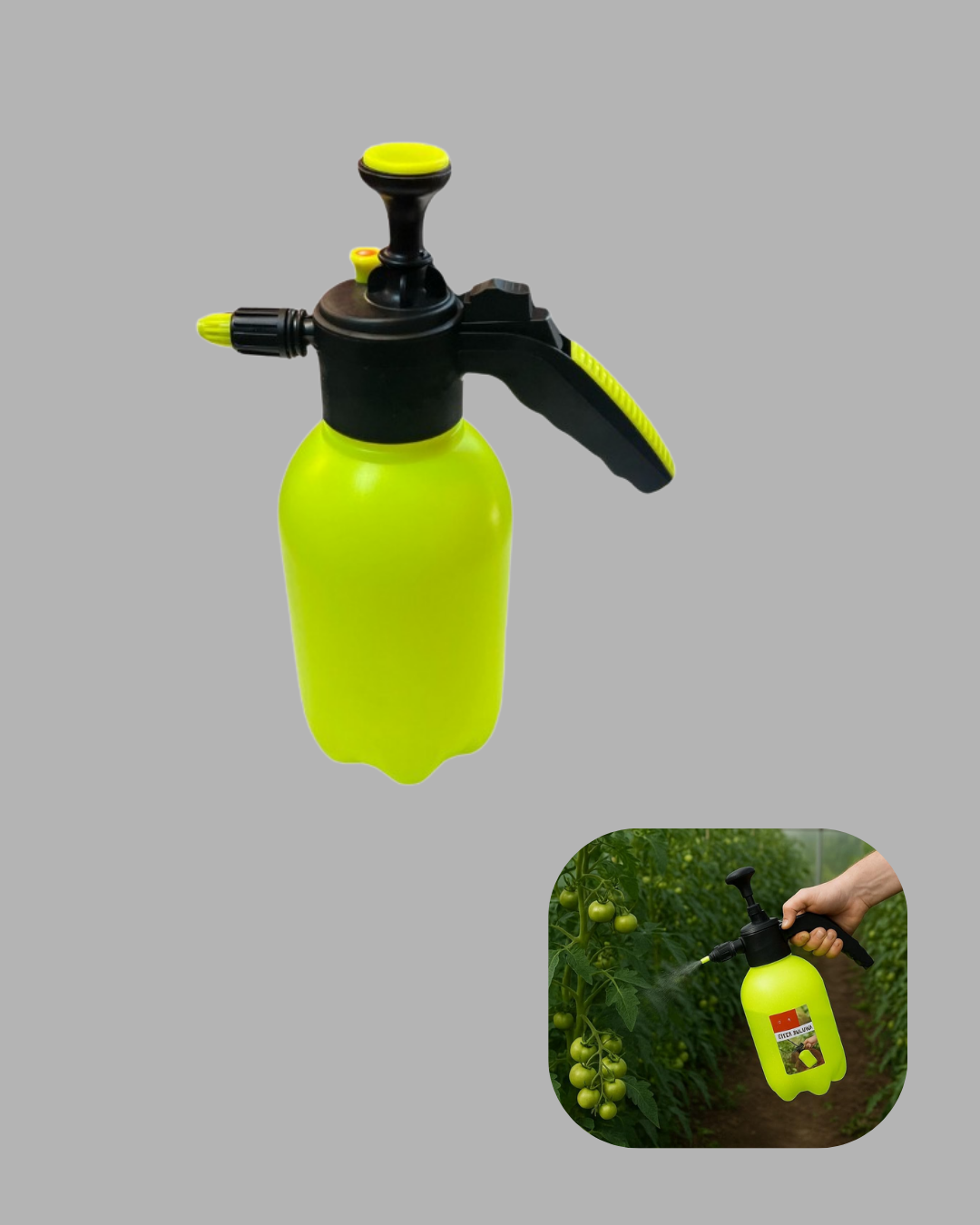 2 Litre Püskürtücü Bakır Nozullu Ayarlı Sprey Temizlik ve Bahçe - Görsel 5