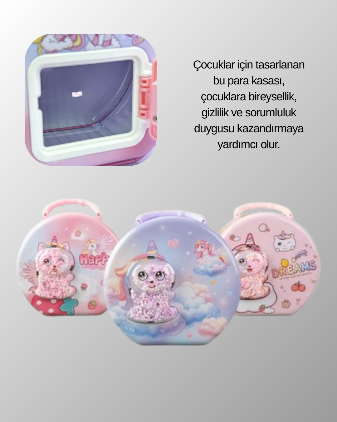 ŞİFRELİ KUMBARA PEMBE - Görsel 5