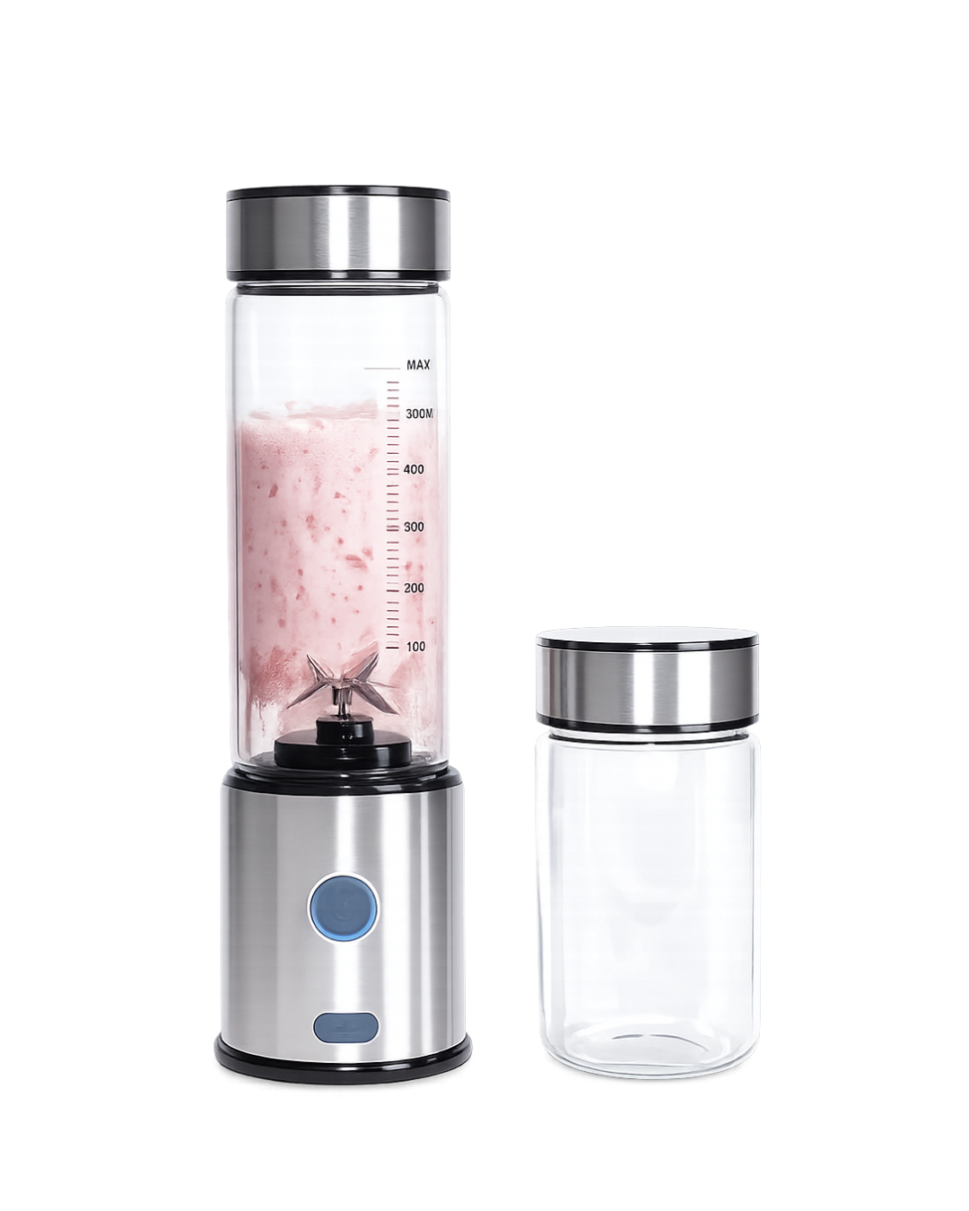 Taşınabilir Cam Blender 450 ml 350 ml Çift Hazneli Smoothie Blender - Görsel 5