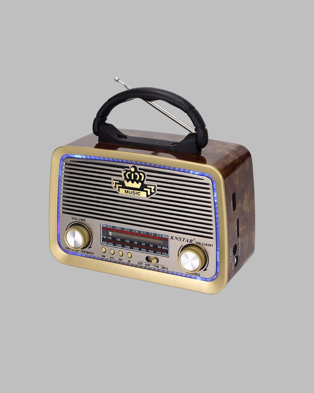 Bluetooth Özellikli Nostalji Radyo 3 Bant FM AM SW - Görsel 5