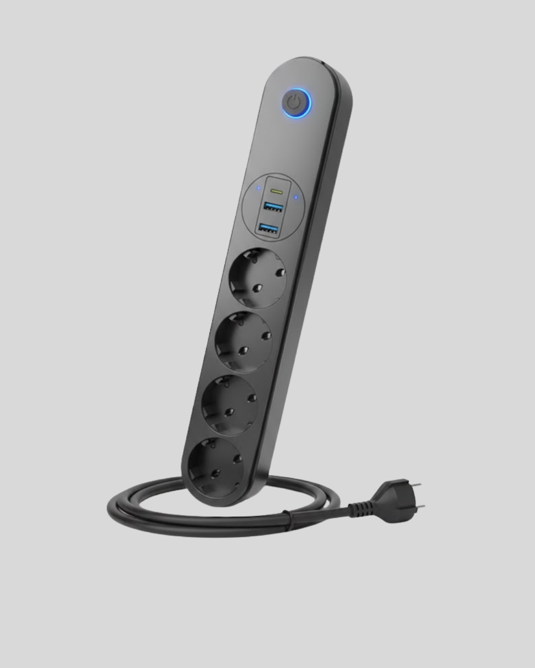 Akım Korumalı Çoklu Priz 4’lü 2 USB 1 Type-C 2500W Güçlü Tasarım - Görsel 5
