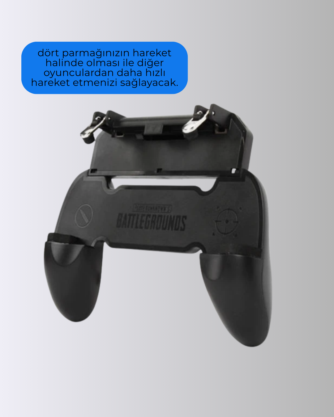 Joystick ve Parmak Tetikleyicili Mobil Oyun Gamepad Tutucu - Görsel 5