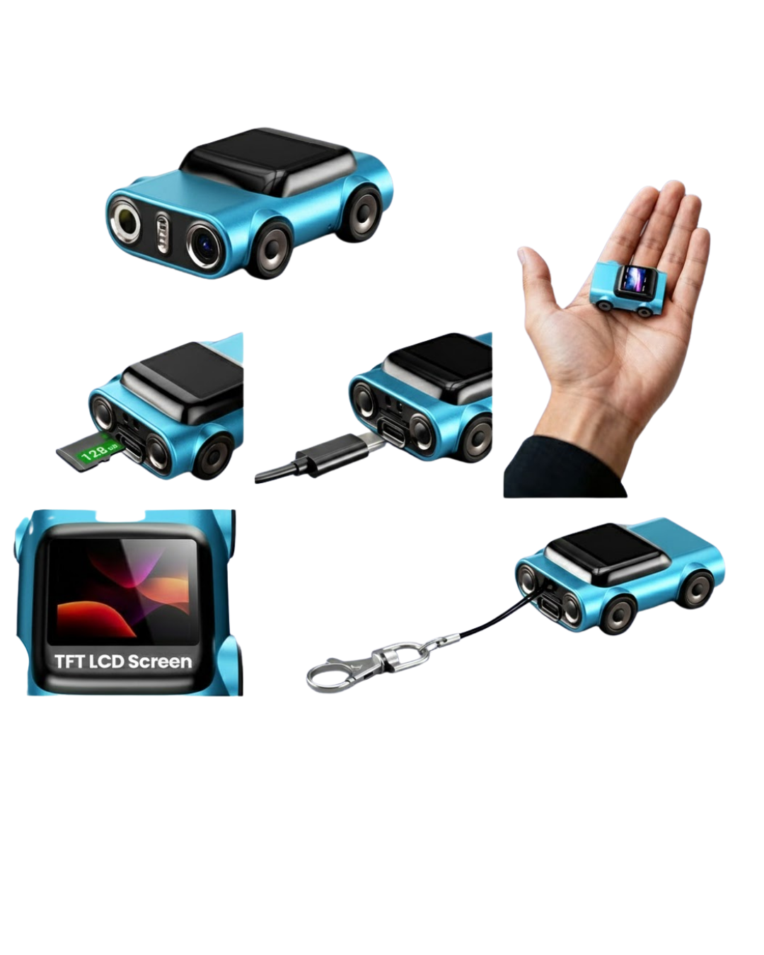 Mini Araç İçi Kamera Sürekli Kayıt Geniş Açılı - Görsel 5